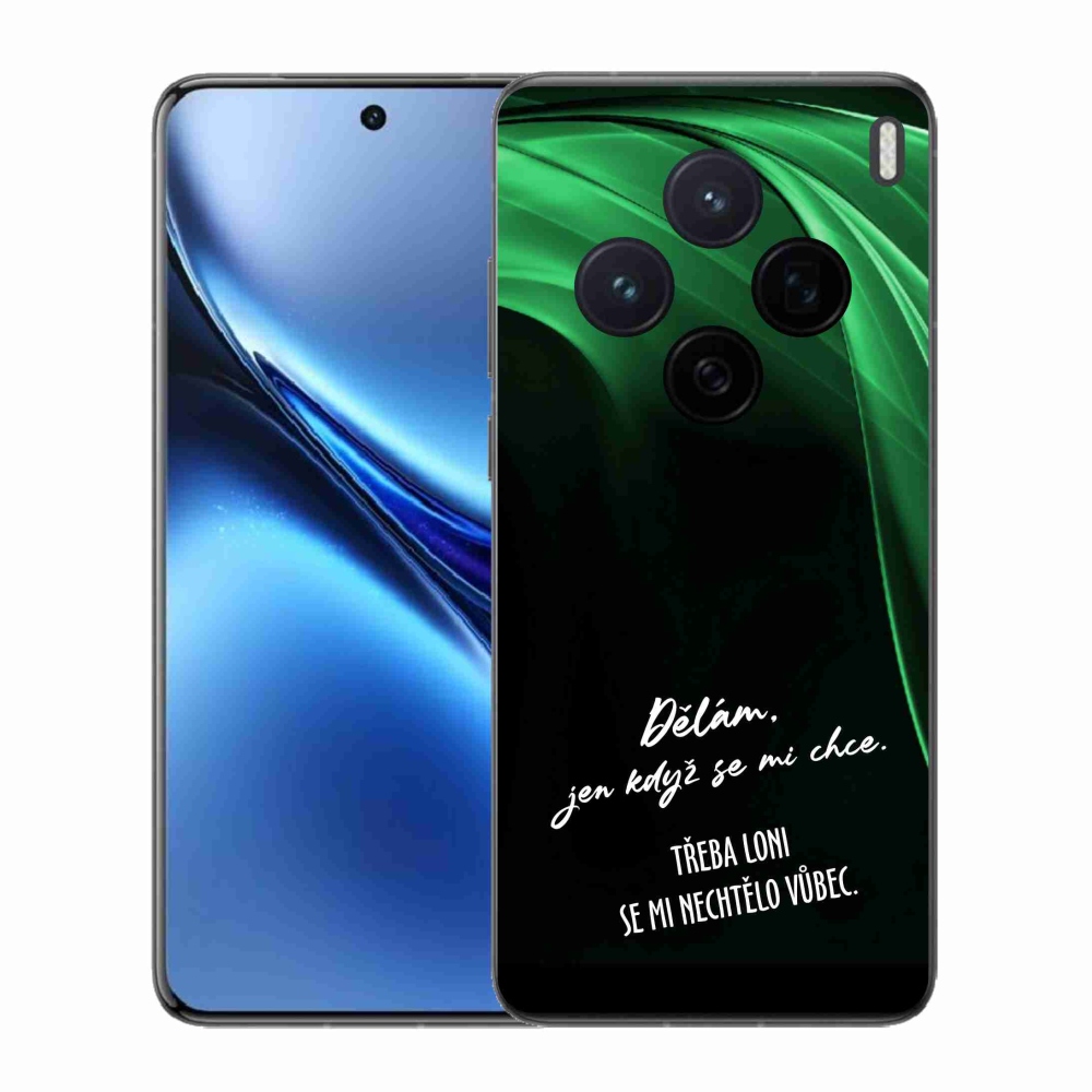 Gélový kryt mmCase na Vivo X200 5G - vtipný text 12 čierne pozadie