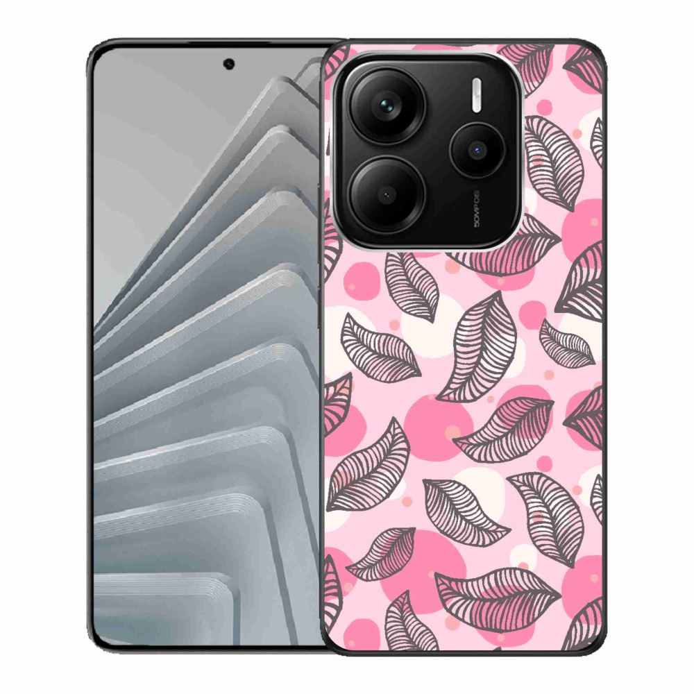 Gélový kryt mmCase na Xiaomi Redmi Note 14 5G - kreslené padajúce listy
