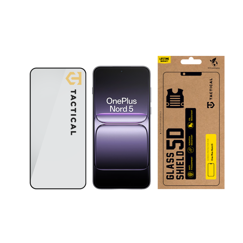 Taktický sklenený štít 5D sklo pre OnePlus Nord 5 Black