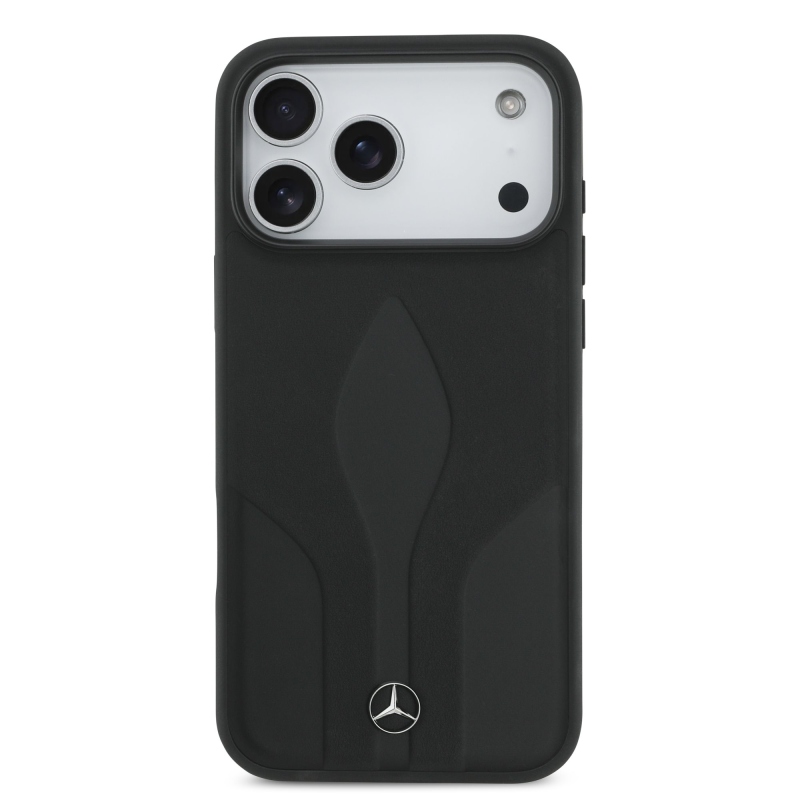 Mercedes Leather The Move MagSafe zadný kryt pre iPhone 17 Pro Max Black
