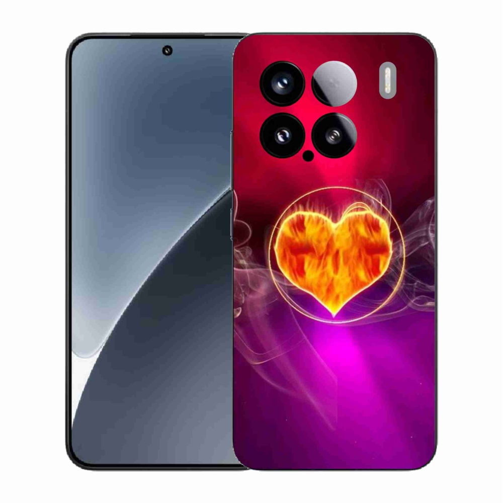 Gélový kryt mmCase na Xiaomi 15 - ohnivé srdce