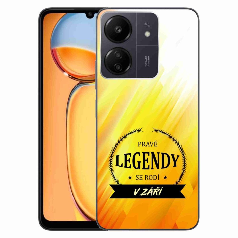 Gélový kryt mmCase na Xiaomi Poco C65/Redmi 13C - legendy v septembri žlté pozadie