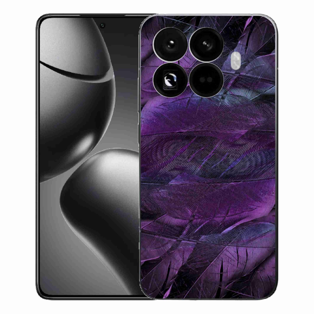 Gélový kryt mmCase na Xiaomi 15T Pro - fialové pierka