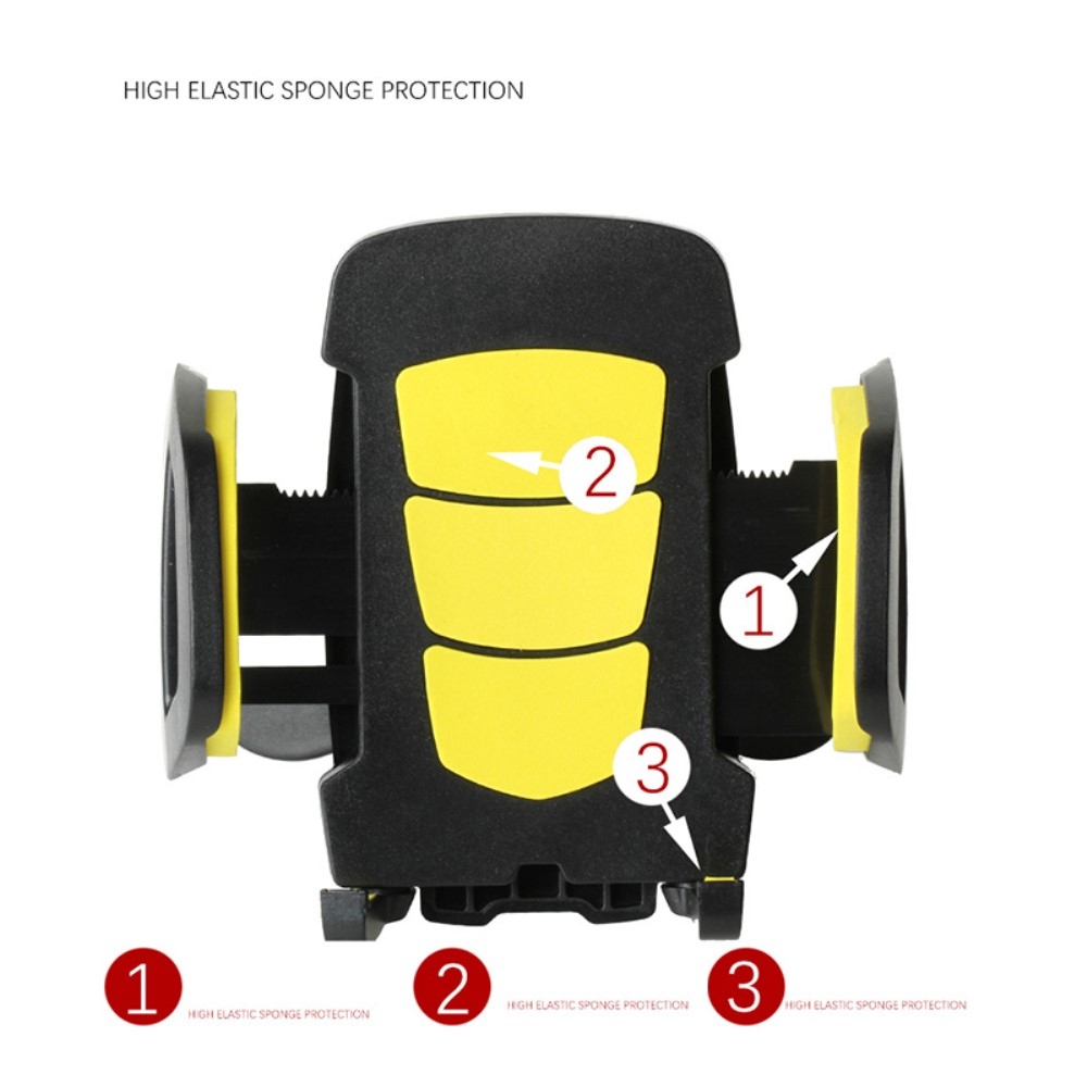 Univerzálny držiak do auta na sklo pre mobilný telefón do 6,3 - žltý