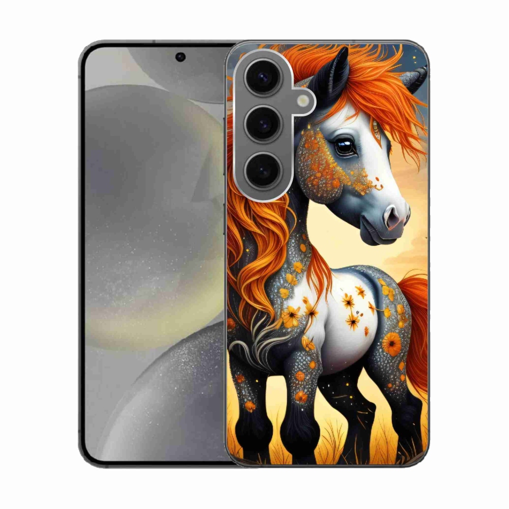 Gélový kryt mmCase na Samsung Galaxy S24 - farebný poník