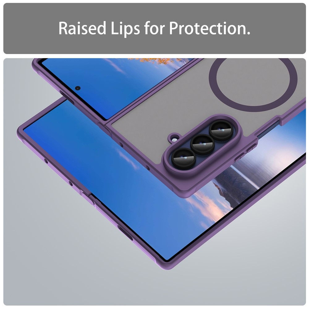 Case matný gélový obal s MagSafe na Samsung Galaxy Z Fold7 5G - fialový