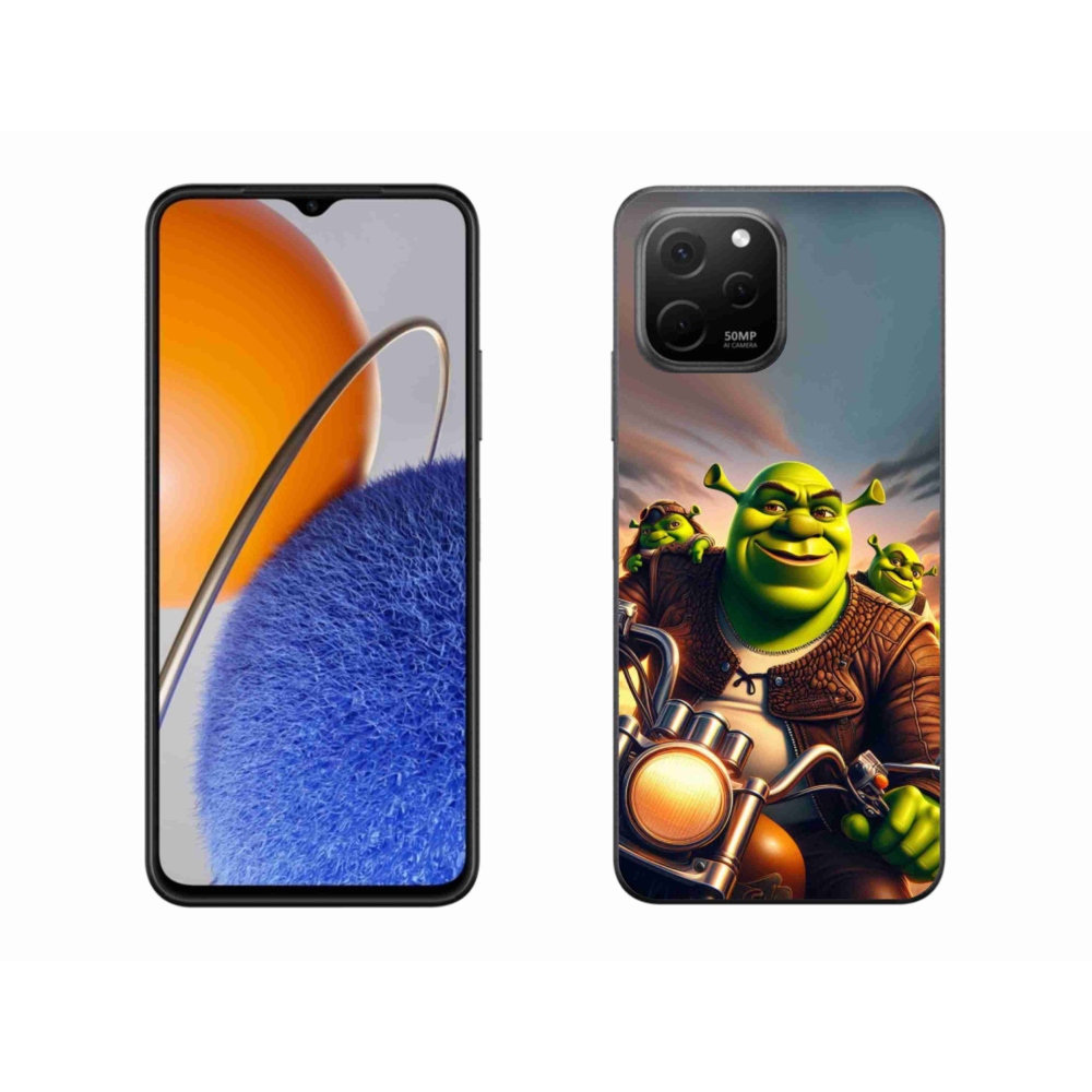 Gélový kryt mmCase na Huawei Nova Y61 - shrek na motorke