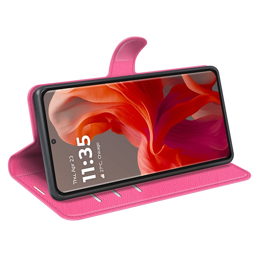 Litchi knižkové púzdro na Motorola Moto G85 5G - rose