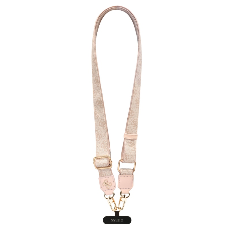 Guess Crossbody Popruh PU 4G Kovové logo Pink