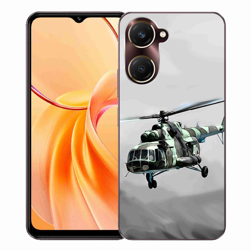 Gélový kryt mmCase na Vivo Y28s 5G - vojenský vrtuľník