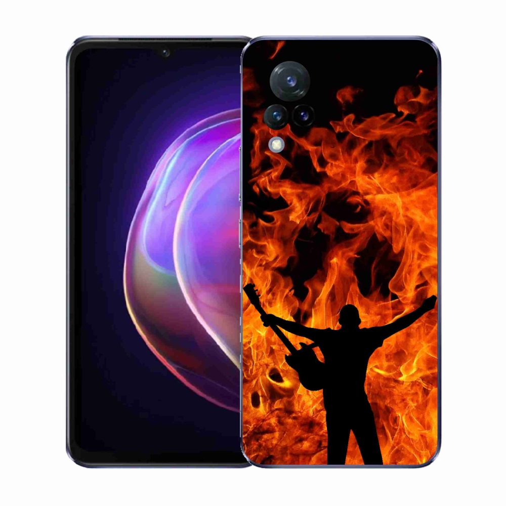 Gélový kryt mmCase na Vivo V21 4G/5G - muzikant a oheň
