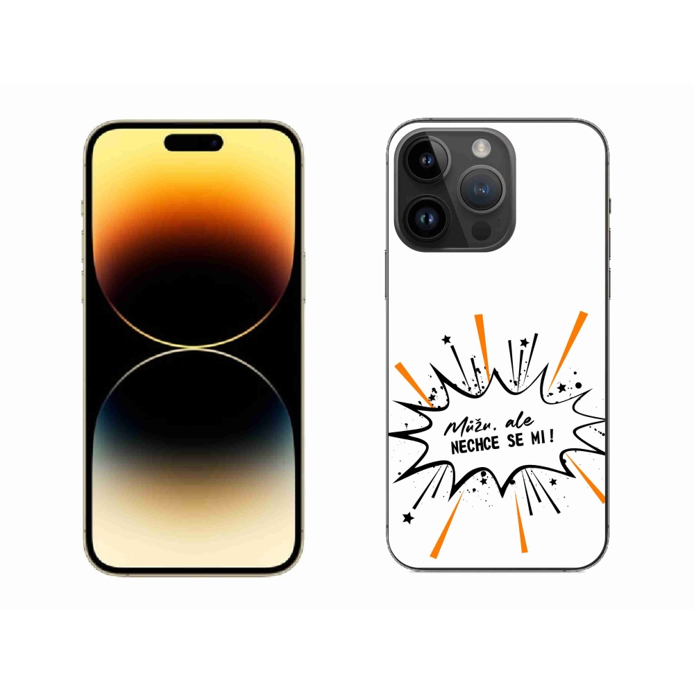Gélový kryt mmCase na iPhone 14 Pro Max 6.7 - vtipný text 11 biele pozadie