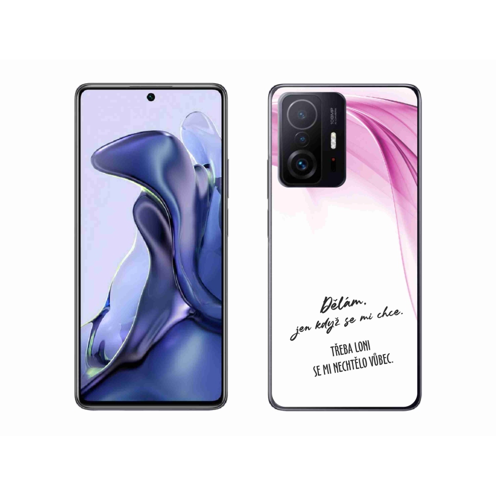 Gélový kryt mmCase na Xiaomi 11T Pro - vtipný text 12 biele pozadie