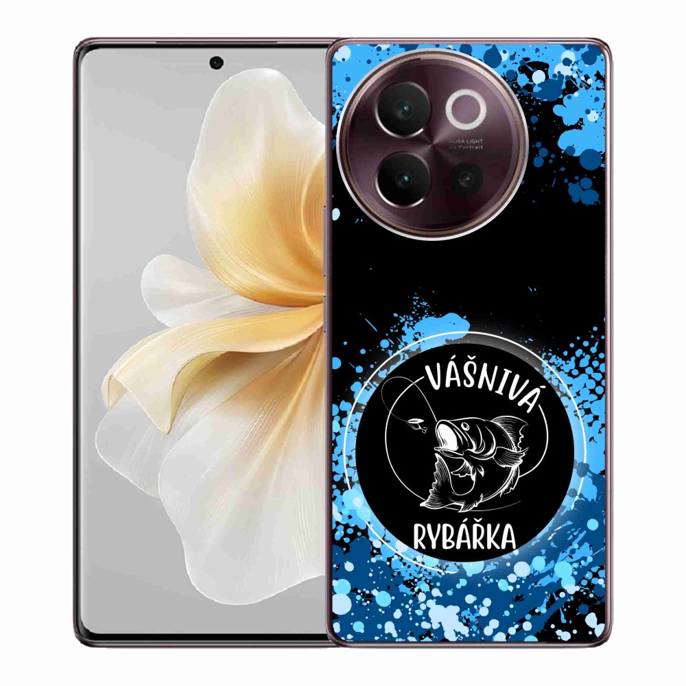 Gélový kryt mmCase na Vivo V40 Lite 5G - vášnivá rybárka čierne pozadie