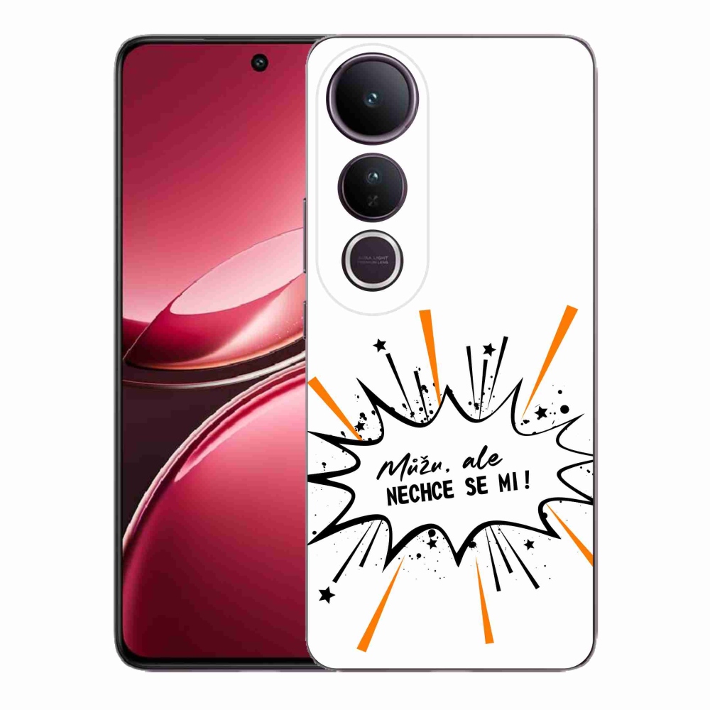 Gélový kryt mmCase na Vivo V50 Lite 4G/5G - vtipný text 11 biele pozadie