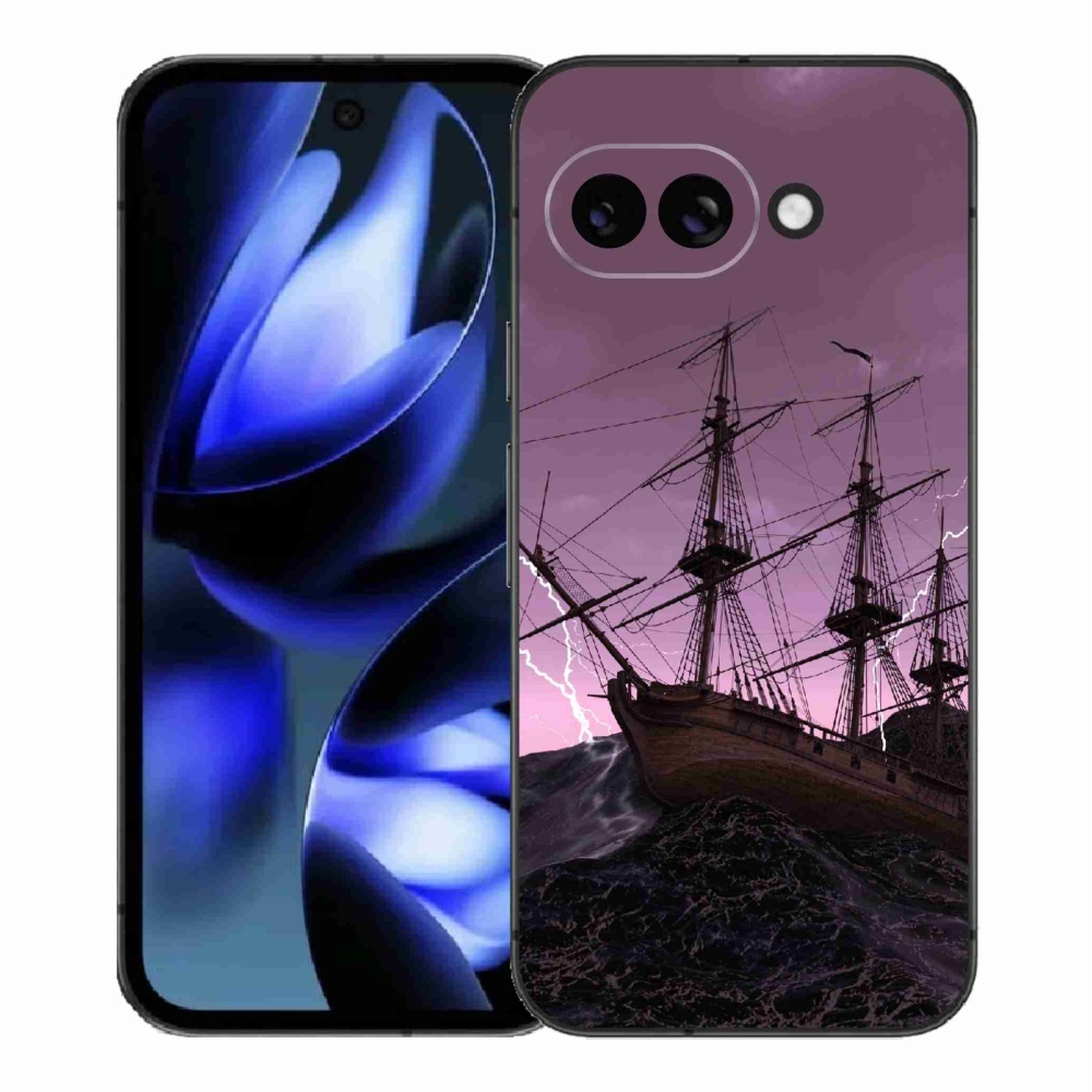Gélový kryt mmCase na Google Pixel 9a - loď v búrke