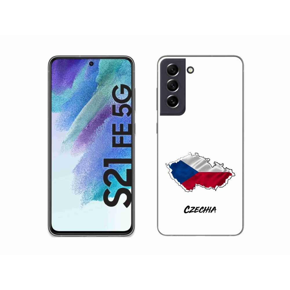 Gélový kryt mmCase na Samsung Galaxy S21 FE 5G - Czechia biele pozadie