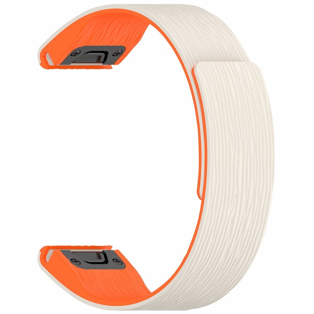Pins silikónový remienok na Garmin Fenix ​​8 Pro 47mm/Fenix ​​8 47mm - béžový/oranžový