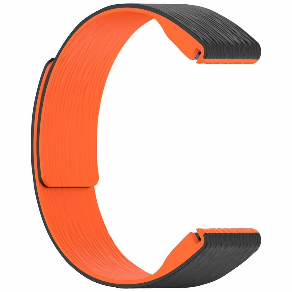 Pins silikónový remienok na Garmin Fenix ​​8 Pro 47mm/Fenix ​​8 47mm - čierny/oranžový