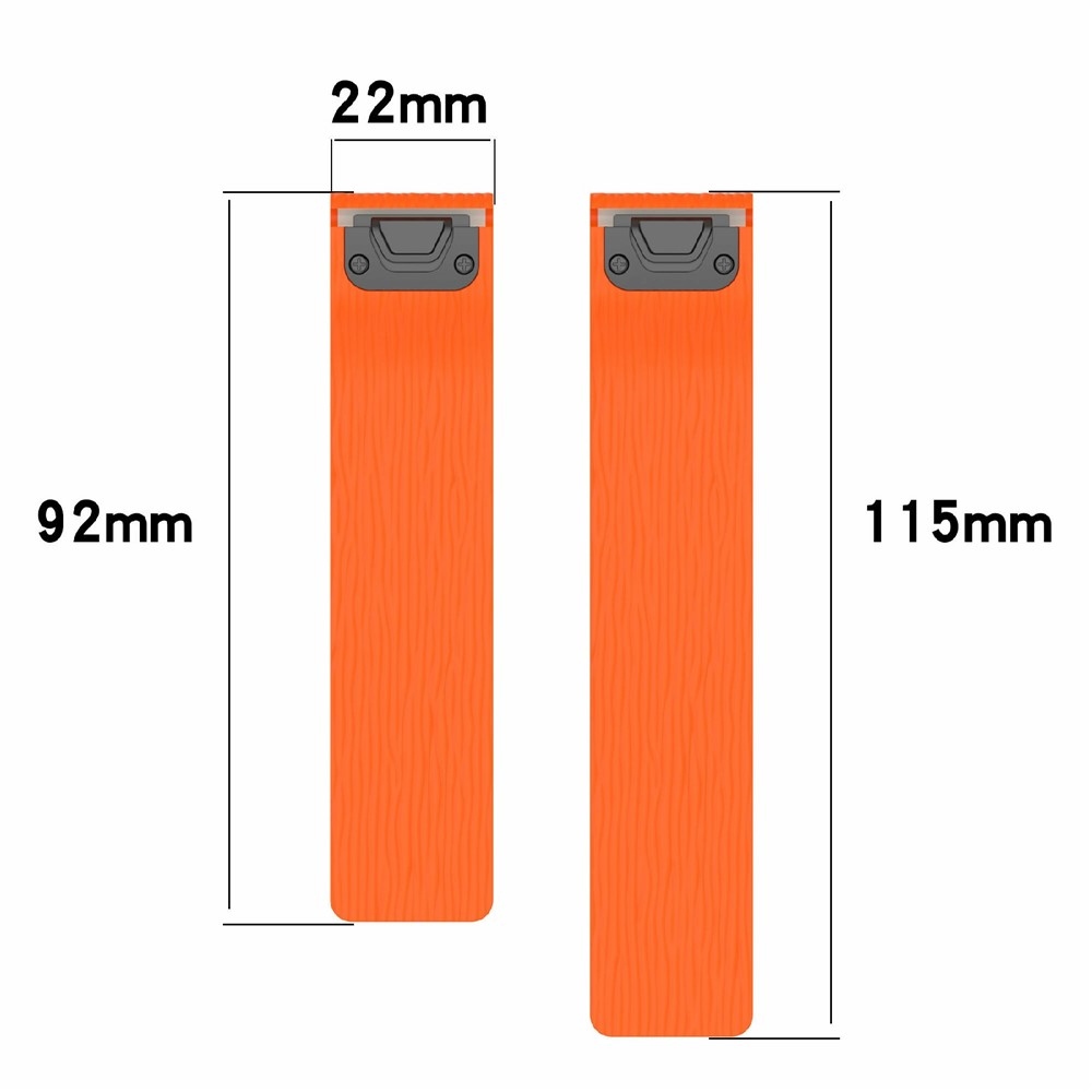 Pins silikónový remienok na Garmin Fenix ​​8 Pro 47mm/Fenix ​​8 47mm - čierny/oranžový