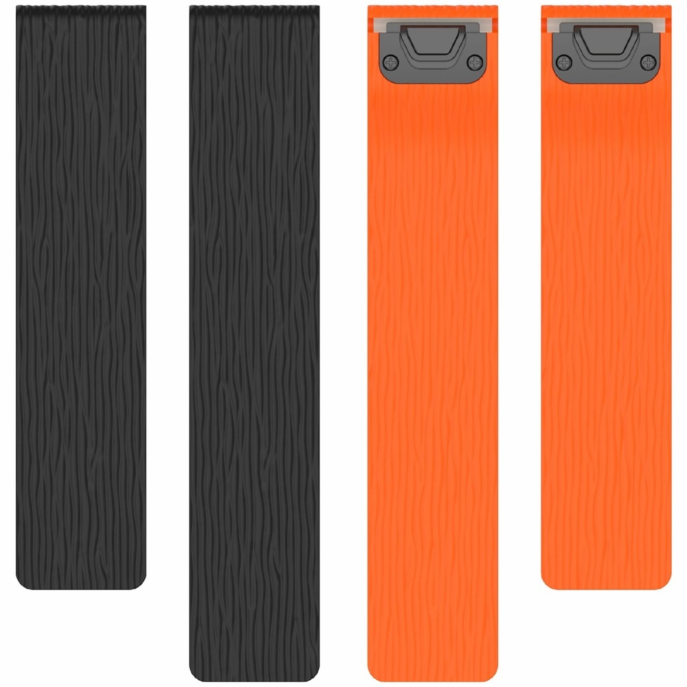 Pins silikónový remienok na Garmin Fenix ​​8 Pro 47mm/Fenix ​​8 47mm - čierny/oranžový