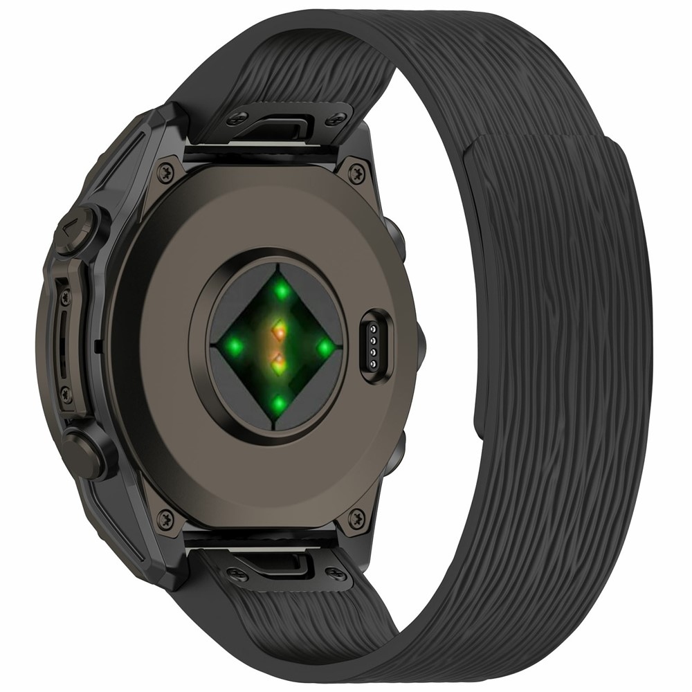Pins silikónový remienok na Garmin Fenix ​​8 Pro 47mm/Fenix ​​8 47mm - čierny