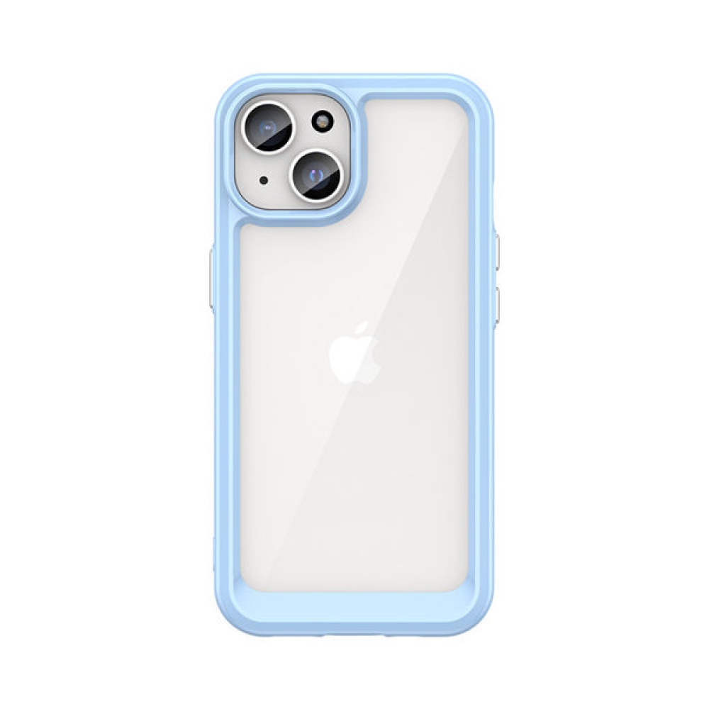 Gélový obal s pevným chrbtom na iPhone 15 - modrý