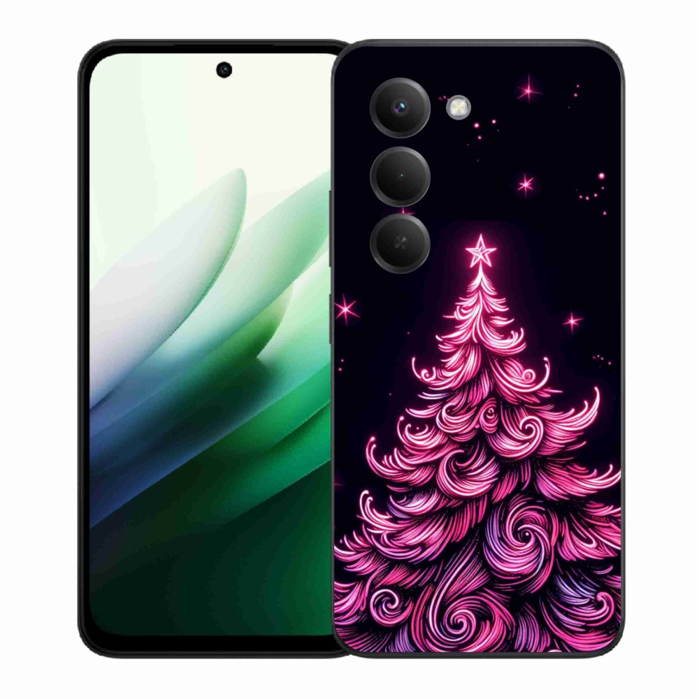Gélový kryt mmCase na Xiaomi Redmi 15 5G (169mm) - neónový vianočný stromček 2