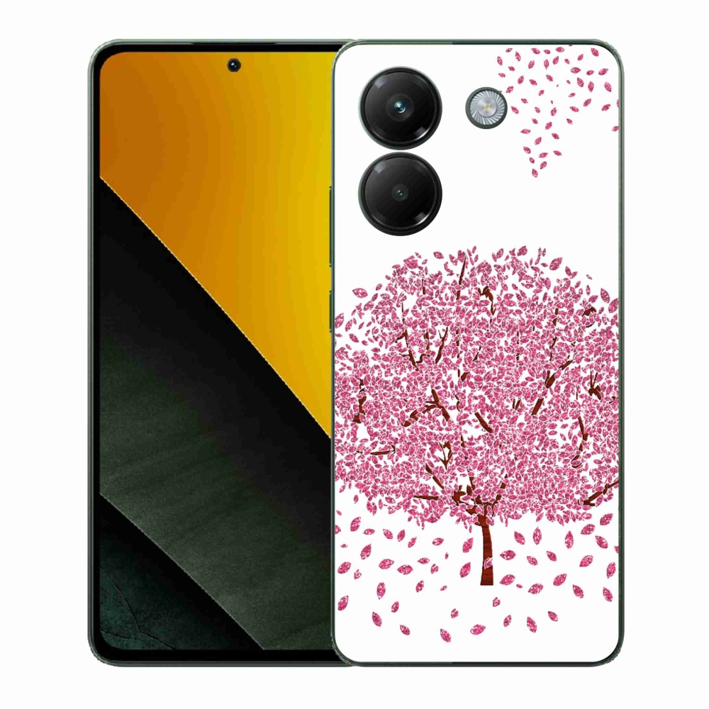 Gélový kryt mmCase na Xiaomi Poco M7 Pro 5G - kreslený strom s listami
