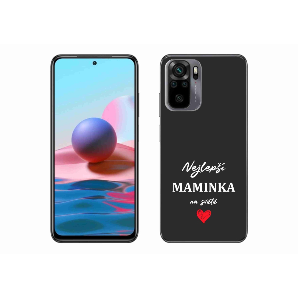 Gélový kryt mmCase na Xiaomi Redmi Note 10S - najlepšia mamička 1 čierne pozadie