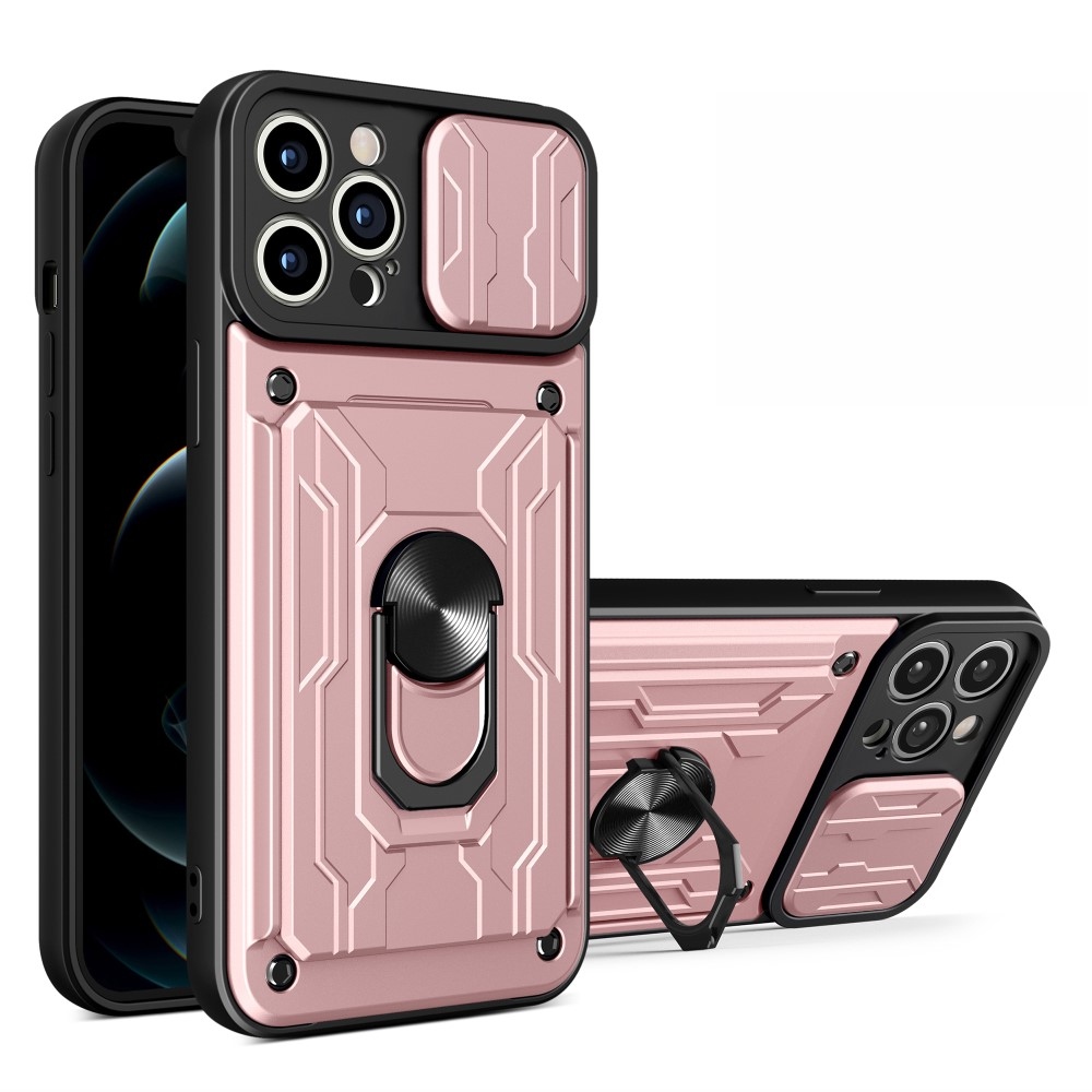 Slide odolný kryt na iPhone 15 Pro Max - ružovozlatý