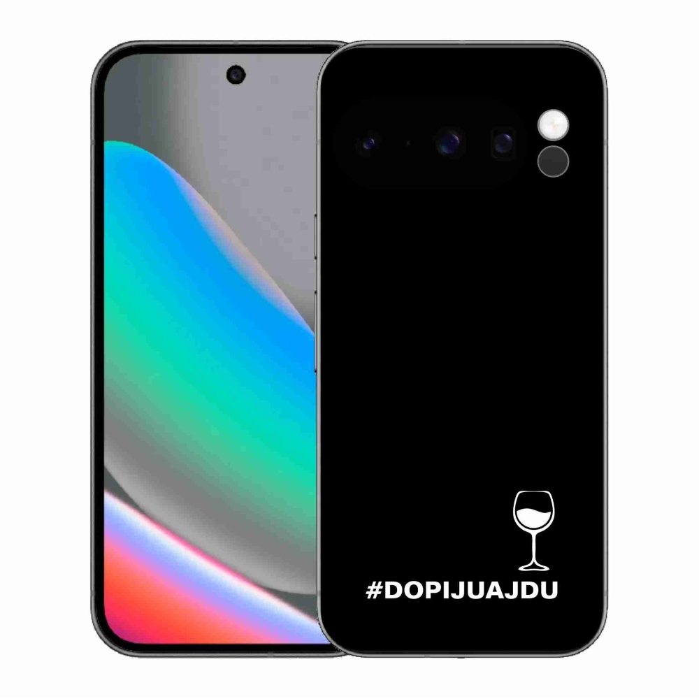 Gélový kryt mmCase na Google Pixel 10 Pro - vínny motív čierne pozadie