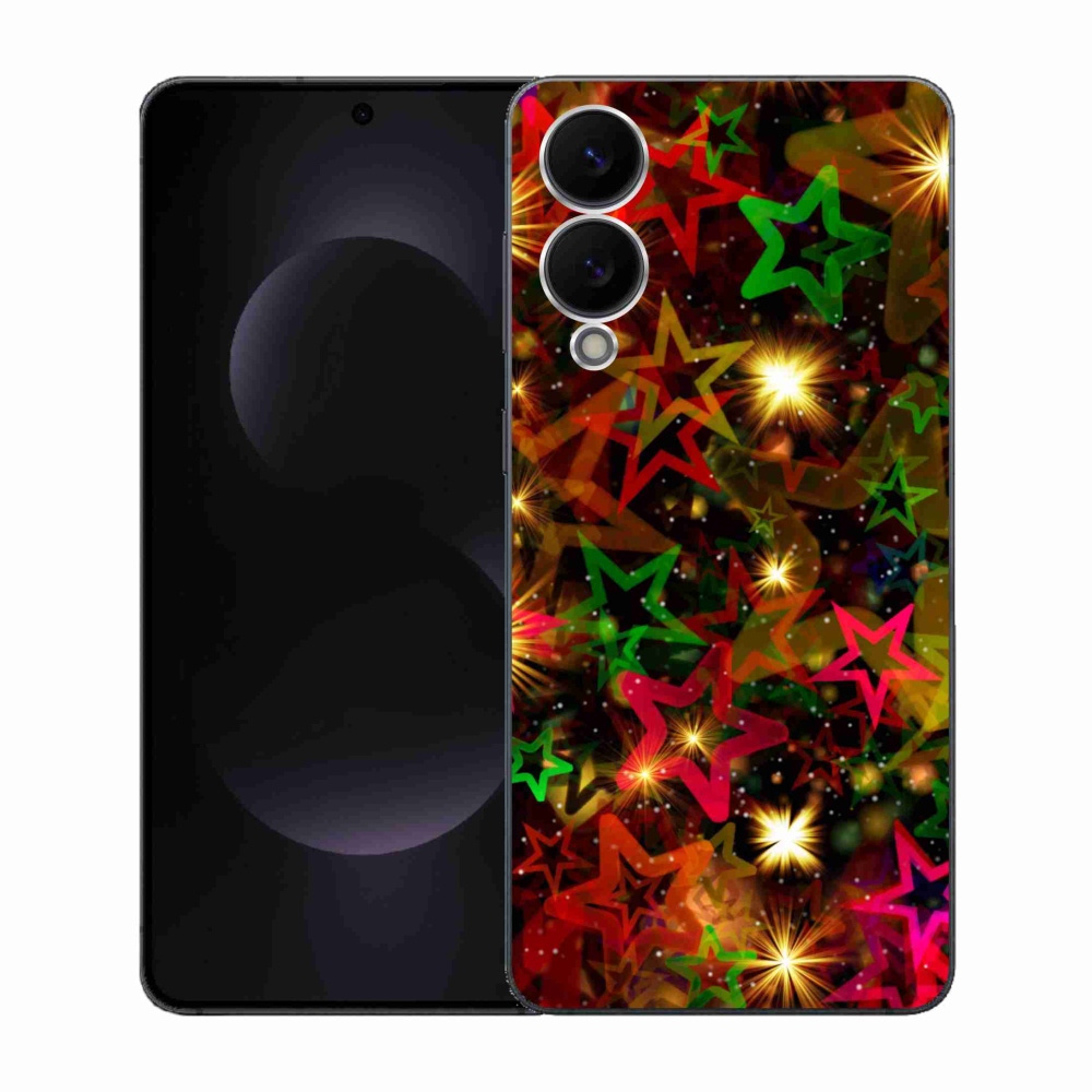 Gélový kryt mmCase na Samsung Galaxy S25 Edge - farebné hviezdičky