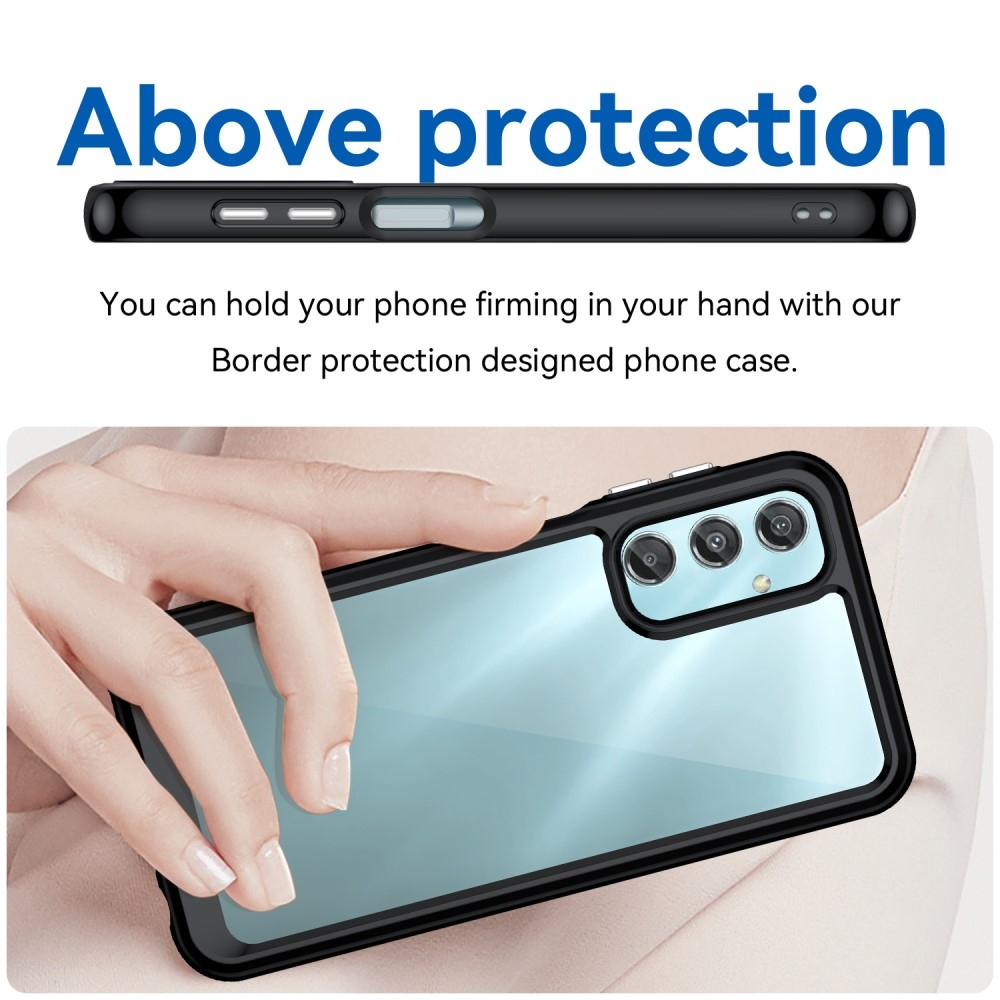 Gélový obal s pevným chrbtom na Samsung Galaxy A25 5G - čierny