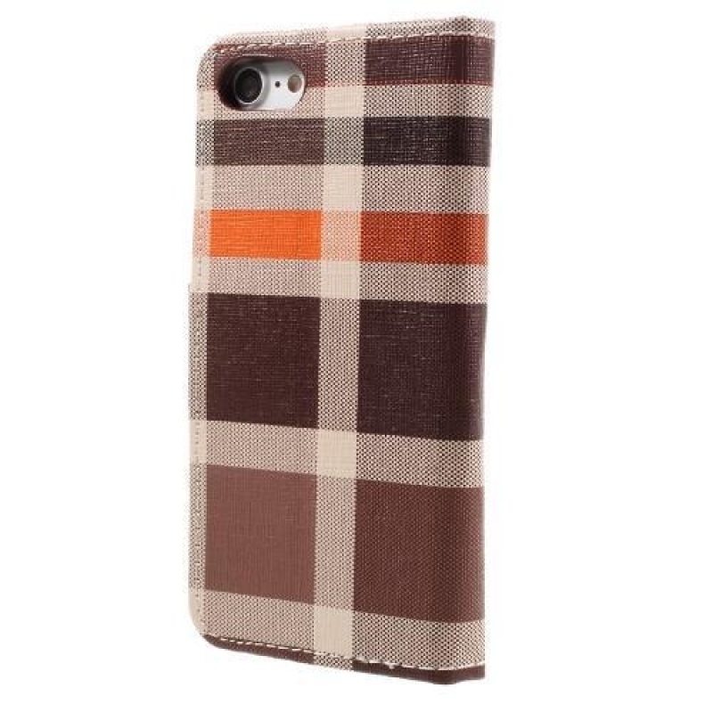 Plaidy PU kožené púzdro na iPhone 7 a iPhone 8 - hnedé