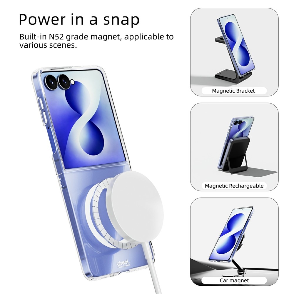 Plastový kryt s MagSafe na Samsung Galaxy Z Flip8 5G - priehľadný
