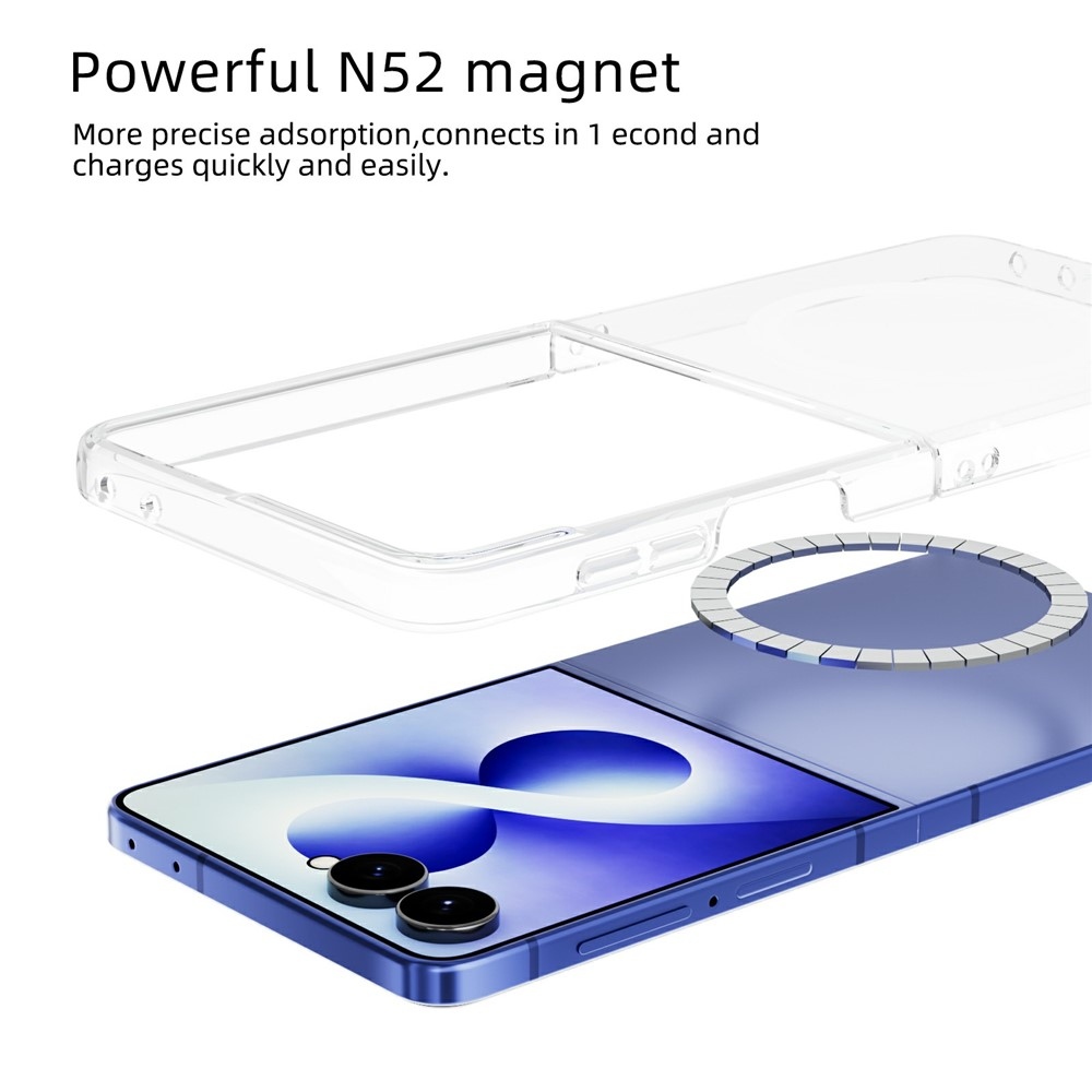 Plastový kryt s MagSafe na Samsung Galaxy Z Flip8 5G - priehľadný