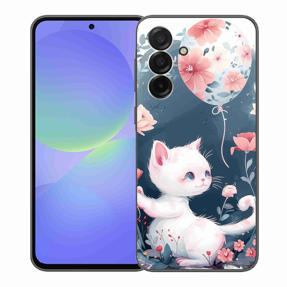 Gélový kryt mmCase na Samsung Galaxy A36 5G - mačiatko s balónikom
