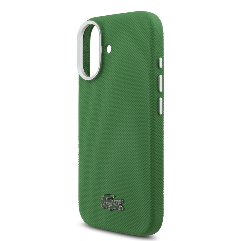 Lacoste Iconic Petit Pique Metal Logo MagSafe Zadný Kryt pre iPhone 17 Green