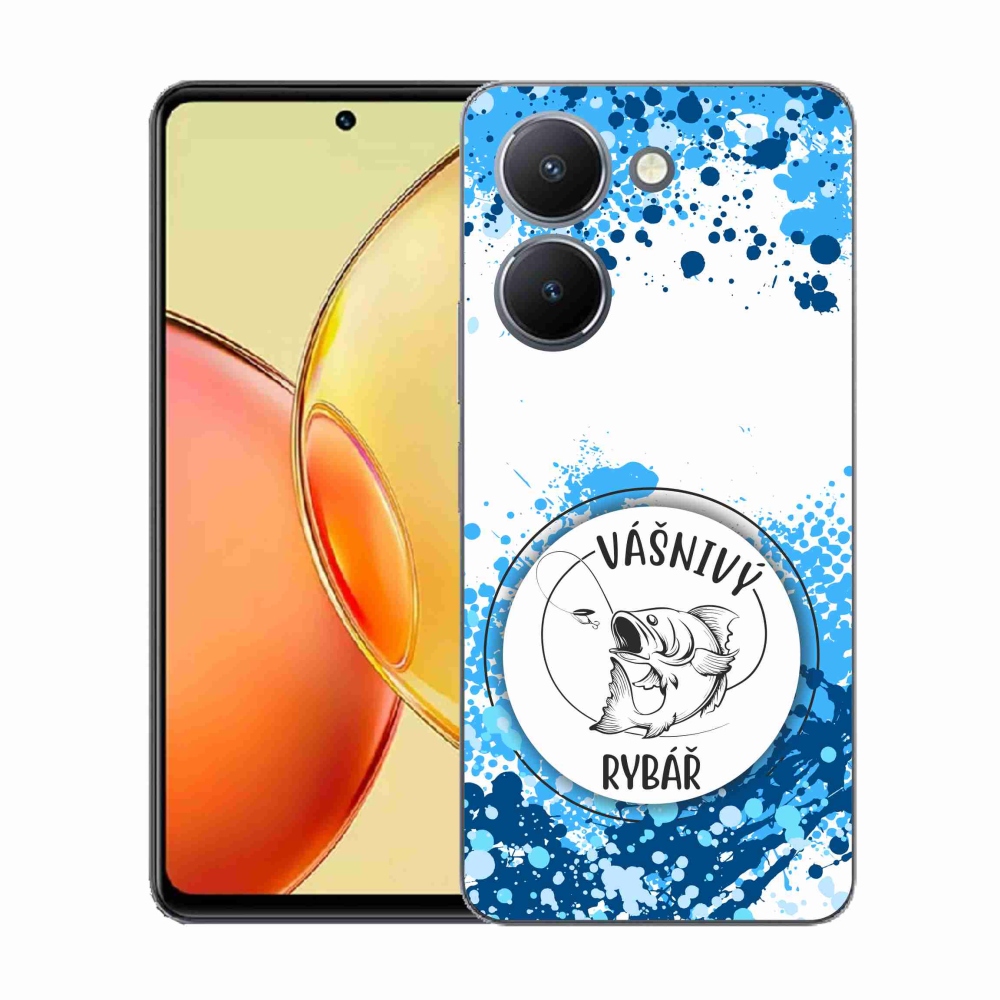 Gélový kryt mmCase na Vivo Y36 - vášnivý rybár biele pozadie