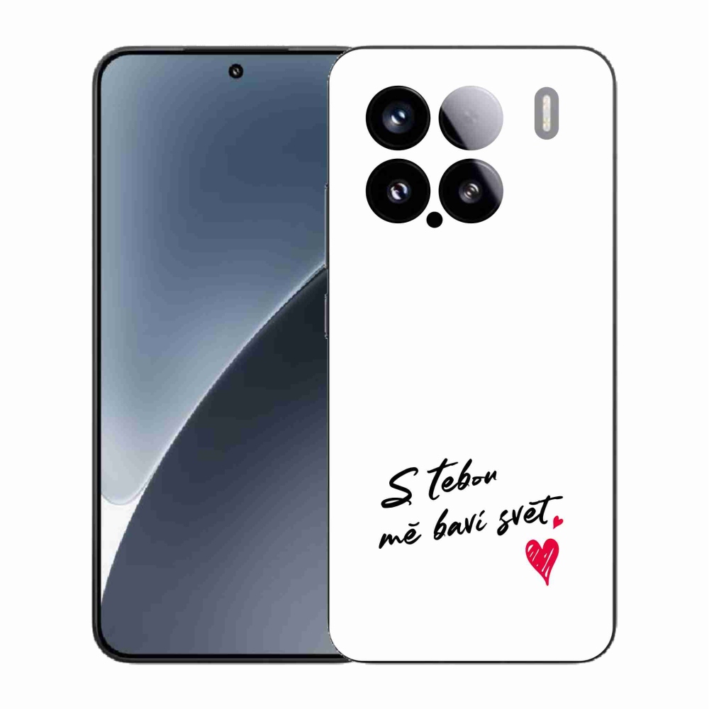 Gélový kryt mmCase na Xiaomi 15 - zamilovaný text 1 biele pozadie