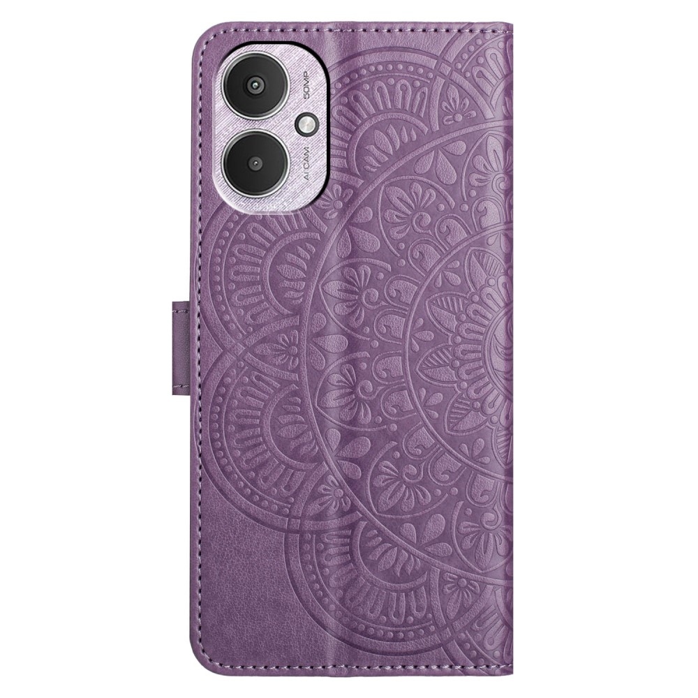 Mandala knižkové púzdro na Xiaomi Redmi 13C 5G - fialové