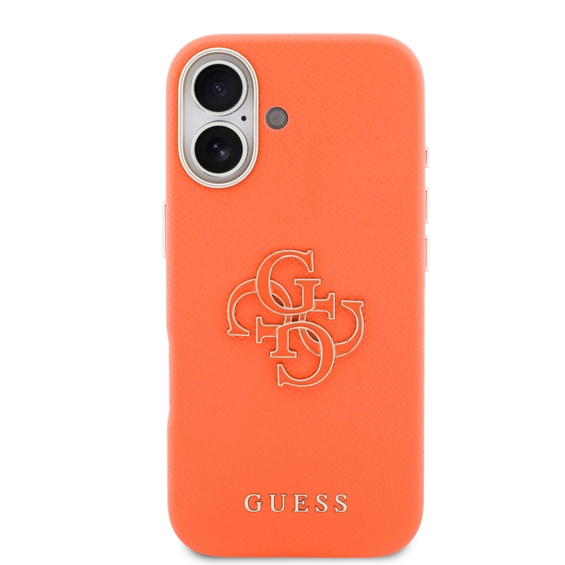 Zadný kryt s logom Guess PU Resin pre iPhone 17 Orange