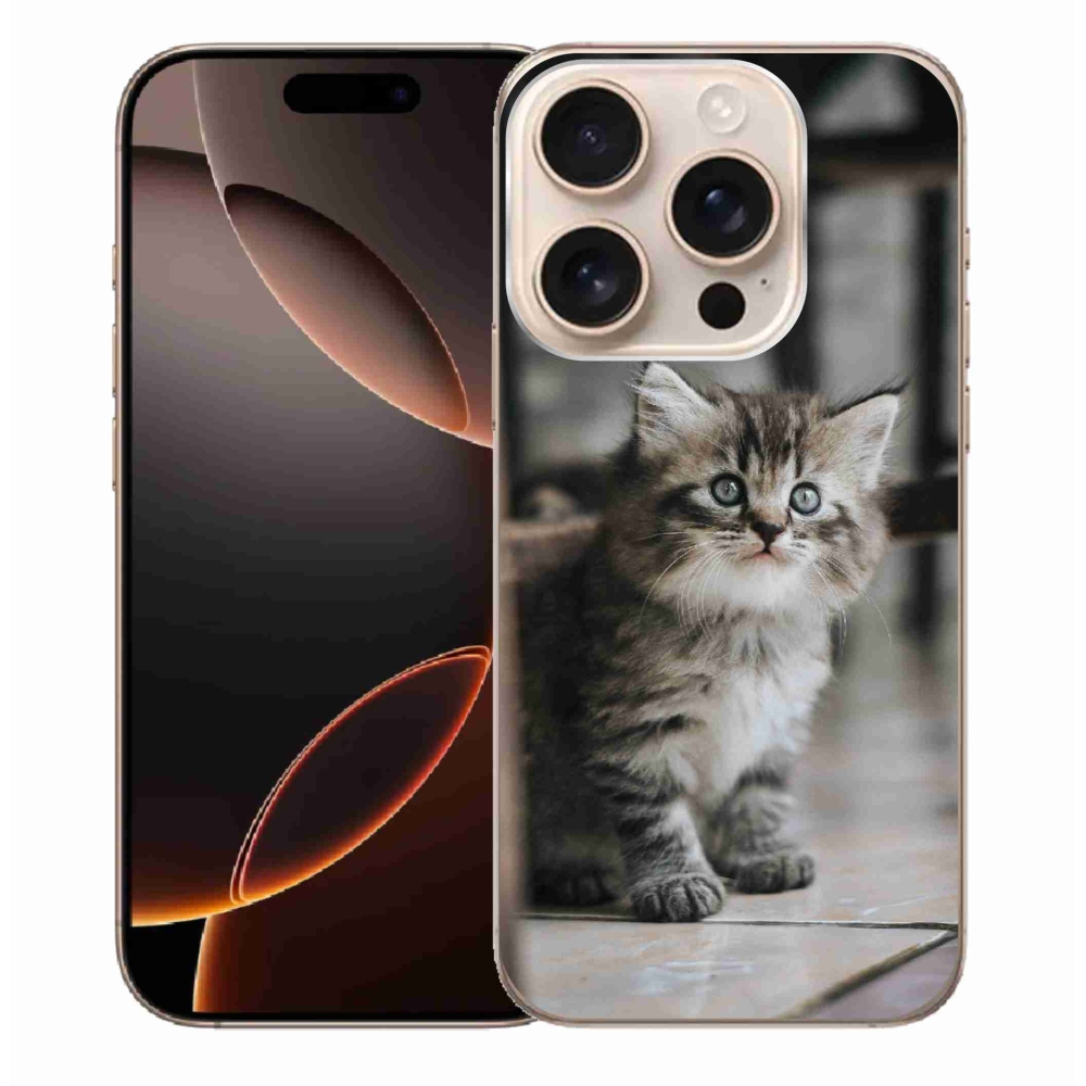 Gélový kryt mmCase na iPhone 16 Pro Max - mačiatko