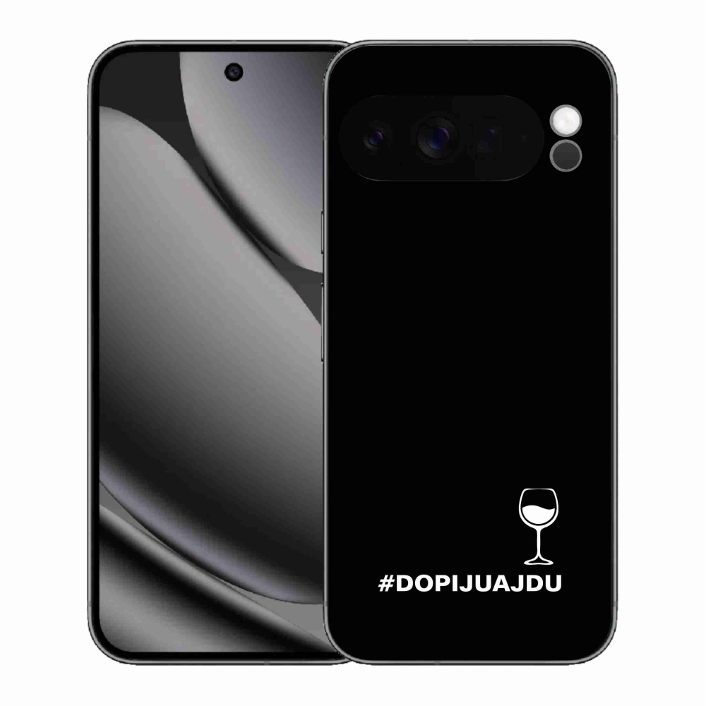 Gélový kryt mmCase na Google Pixel 10 Pro XL - vínny motív čierne pozadie