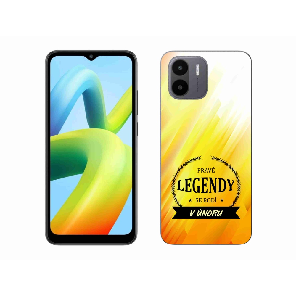 Gélový kryt mmCase na Xiaomi Redmi A1 - legendy vo februári žlté pozadie