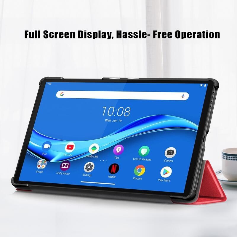 Polohovateľné PU kožené púzdro na tablet Lenovo Tab M10 HD 2. Gen X306F/X - červené