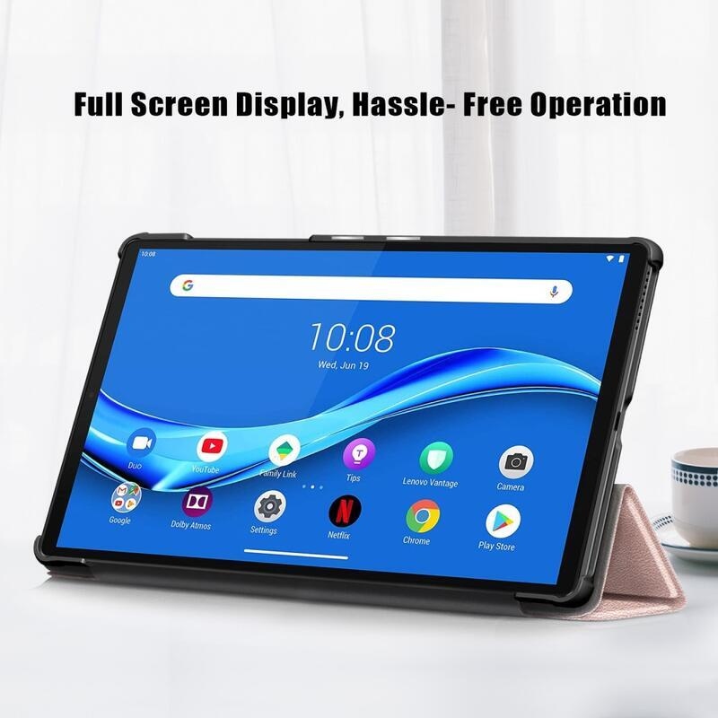 Polohovateľné PU kožené púzdro na tablet Lenovo Tab M10 HD 2. Gen X306F/X - ružové