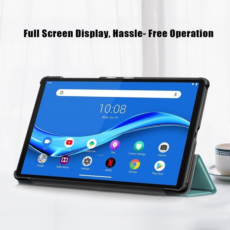 Polohovateľné PU kožené púzdro na tablet Lenovo Tab M10 HD 2. Gen X306F/X - zelené