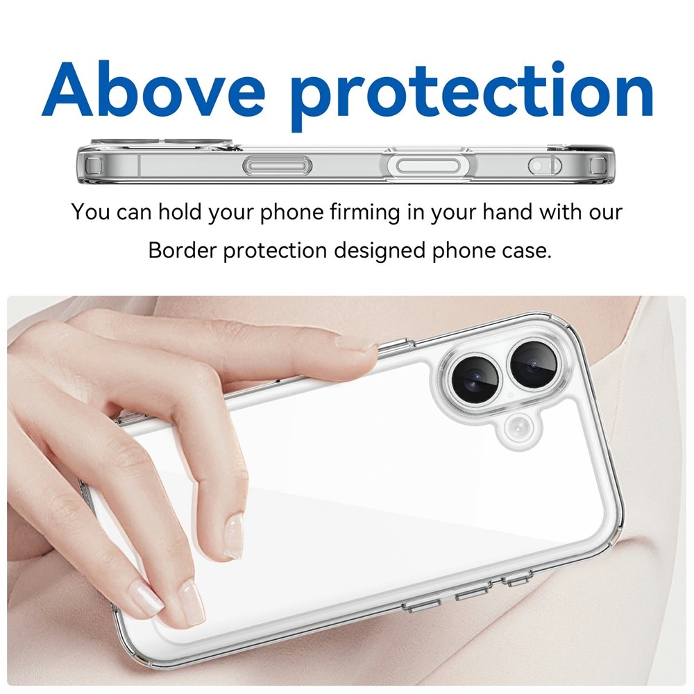 Gélový obal s pevným chrbtom na iPhone 17 - priehľadný